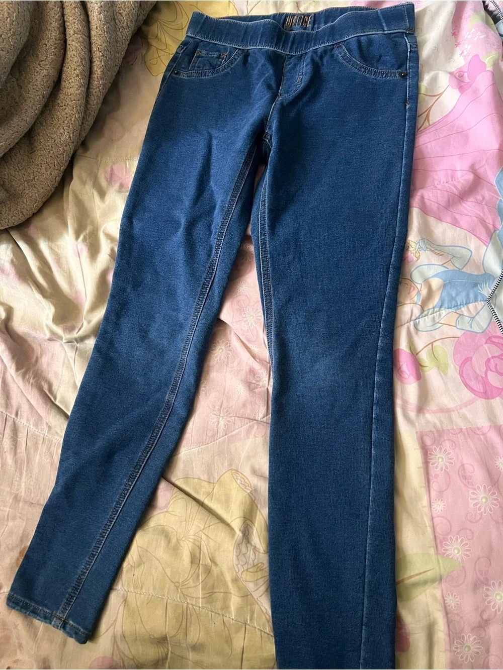 Justice Girls Blue Pull-On Jeggings - Elastic Waist